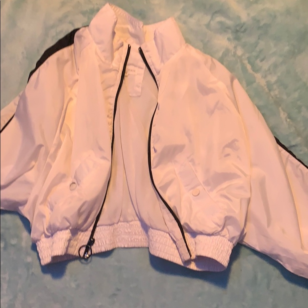 Urban planet white and black windbreaker